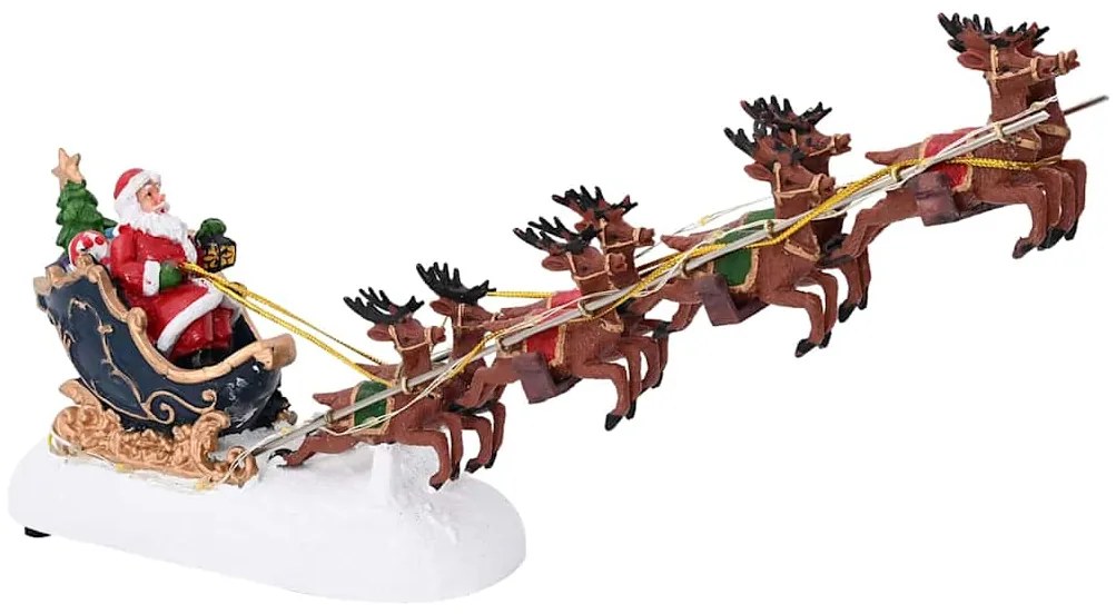 vidaXL Decoração de Natal Multicolor 31.5 x 6.5 x 16 cm Resina