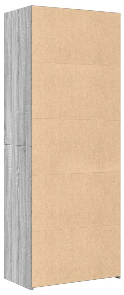 Armário alto 70x41x185 cm derivados de madeira cinza sonoma