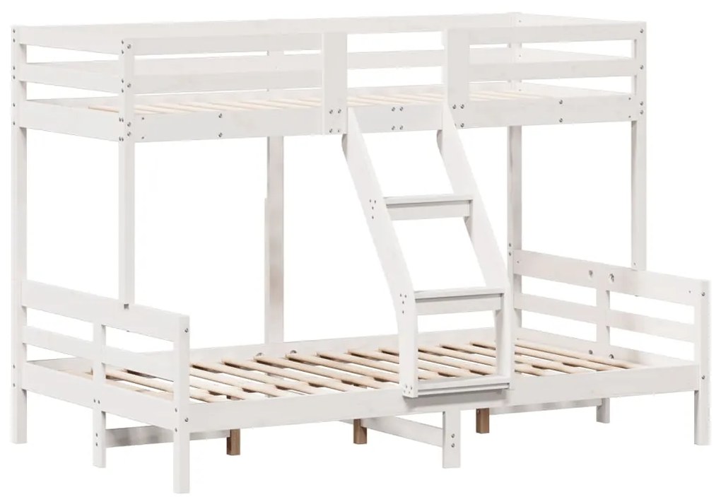 Beliche 80x200/120x200 cm madeira de pinho maciço branco