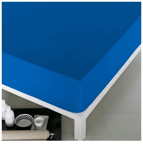 Lençol de Baixo Ajustável Naturals Azul Cama de 180 (180 X 190 cm)