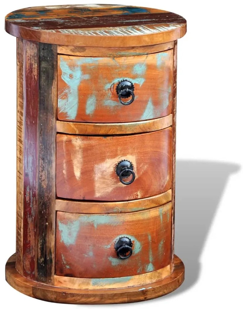 Armário com 3 gavetas madeira reciclada maciça