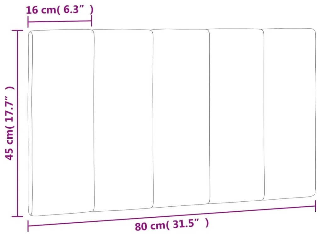 Almofadão de cabeceira 80 cm veludo verde-escuro