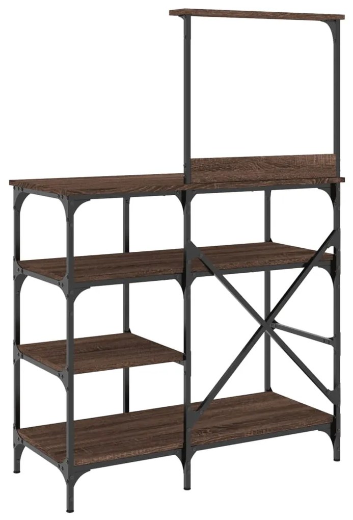 Estante 90x40x132 cm derivados madeira/metal carvalho castanho