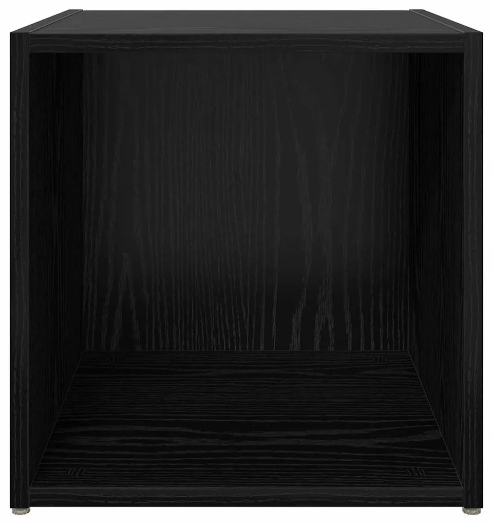 Armários de TV - 4 pcs, Carvalho Preto, 37x35x37 cm, Madeira de Engenh