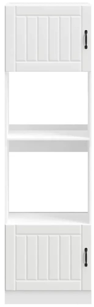 Armários forno 2 pcs Kalmar derivados de madeira branco