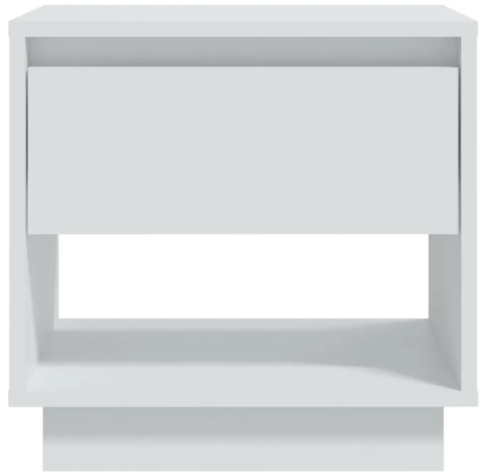 Mesas de cabeceira 2 pcs 45x34x44 cm contraplacado branco