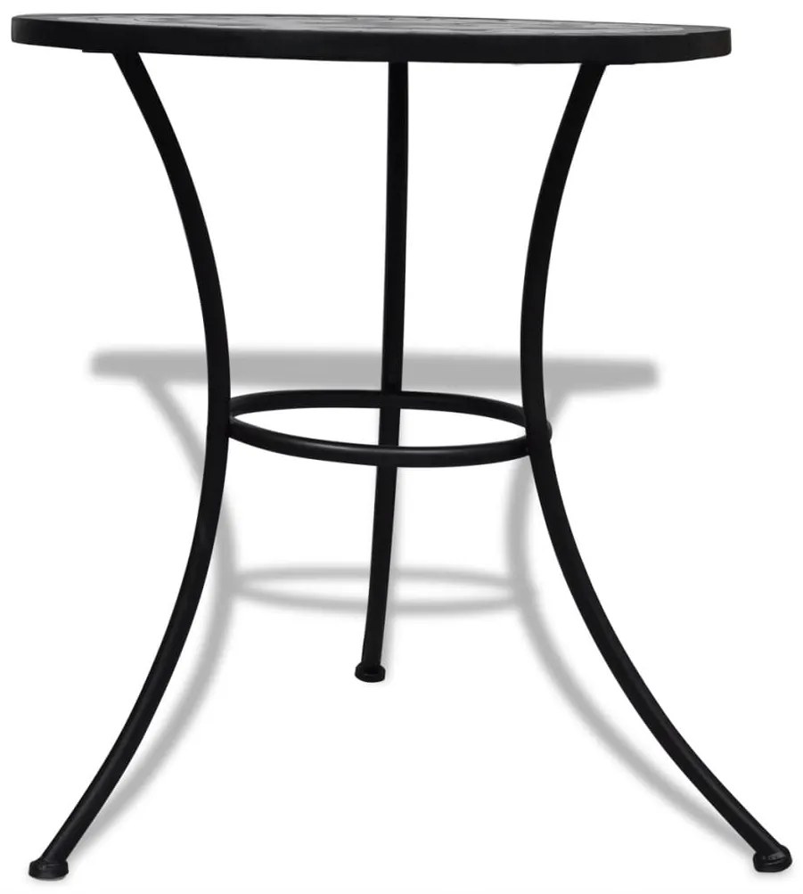 Conjunto bistrô azulejos de cerâmica 3 pcs preto e branco