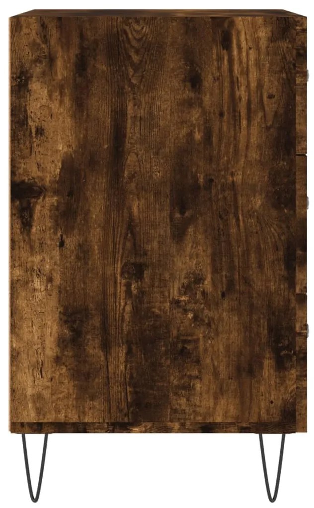 Mesa cabeceira 40x40x66 cm derivados de madeira carvalho fumado