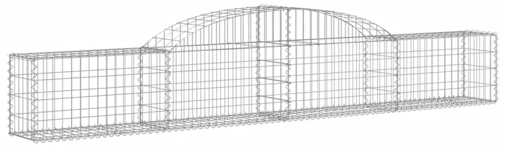 Cestos gabião arqueados 13pcs 300x30x40/60 cm ferro galvanizado