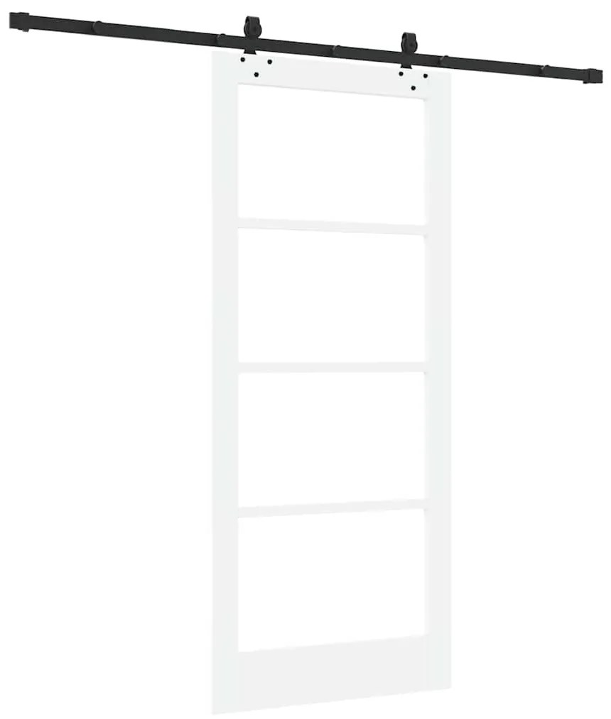 Porta Deslizante vidaXL com Conjunto de Ferragens Branca 86x198,5 cm M