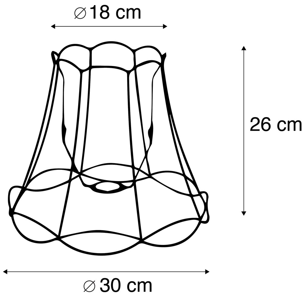 Abajur de metal preto 30/26 - Granny Frame