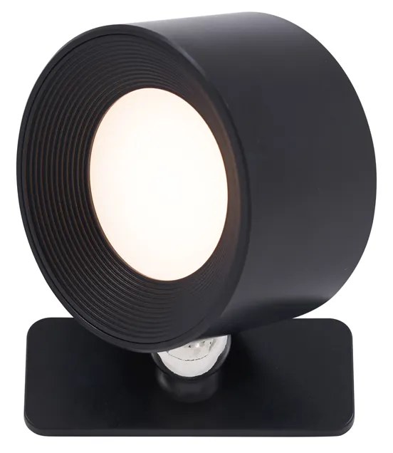 Conjunto de 4 luminárias de parede e teto modernas pretas com LED recarregável - Bright Moderno