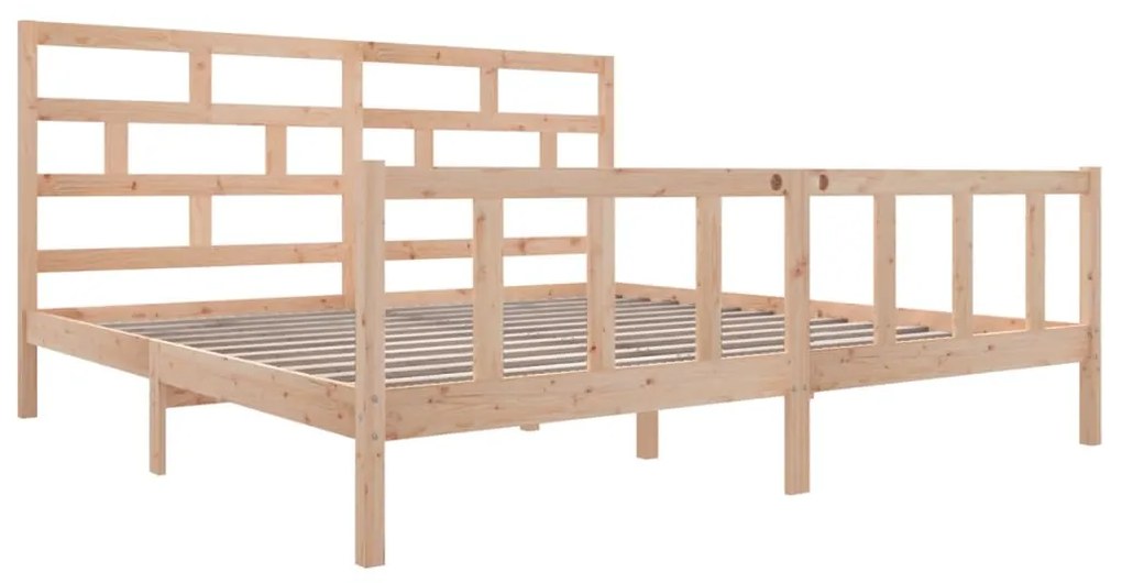 Estrutura de cama super king 180x200 cm pinho maciço