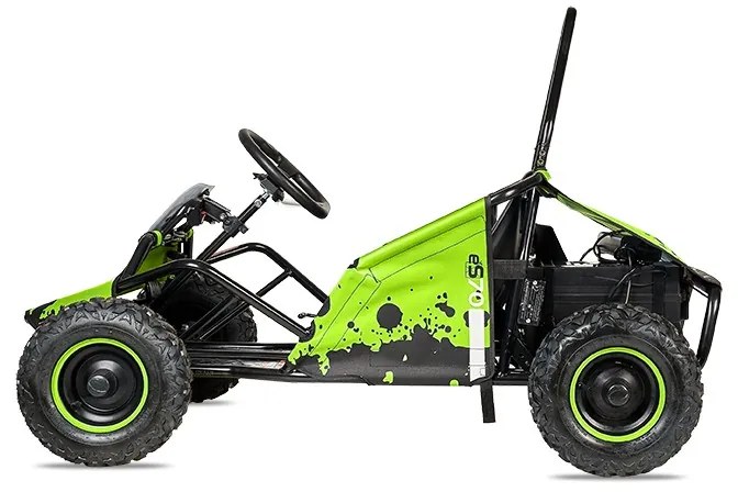 Buggy eléctrico para crianças 500W 48V Velocidade 40Km/h até 70 kg Verde