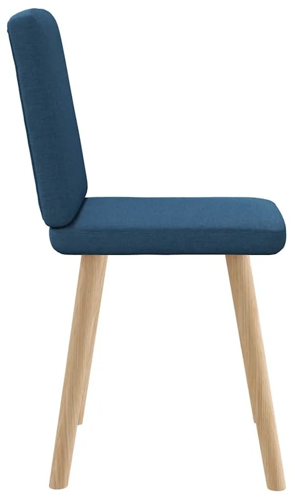 Cadeiras de jantar 2 pcs tecido azul