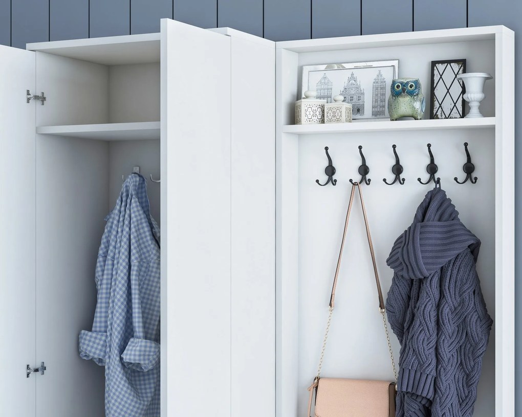 Hall Stand M5 – Branco – 119,6 cm x 182,8 cm x 37,3 cm