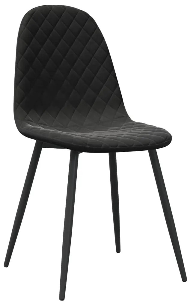 Cadeiras de jantar 4 pcs veludo preto