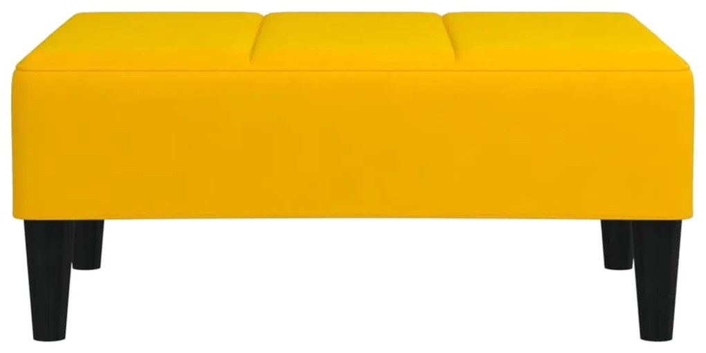 Apoio de pés 78x56x32 cm veludo amarelo