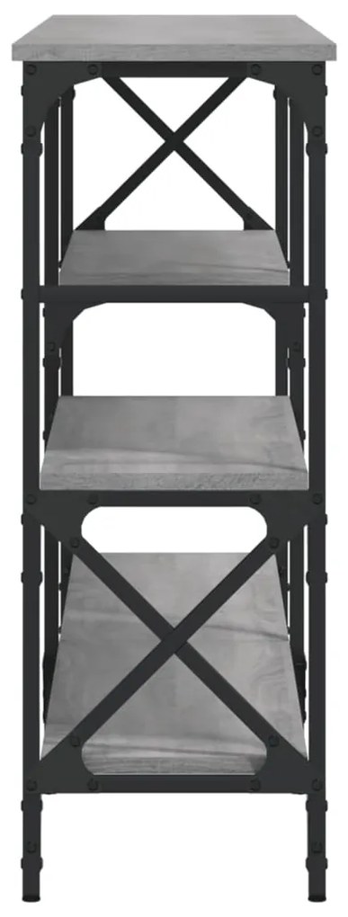 Mesa consola 180x29x76,5 cm derivados madeira cinzento sonoma