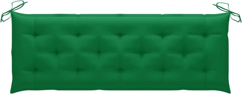 Almofadão para banco de jardim 150x50x7 cm tecido verde