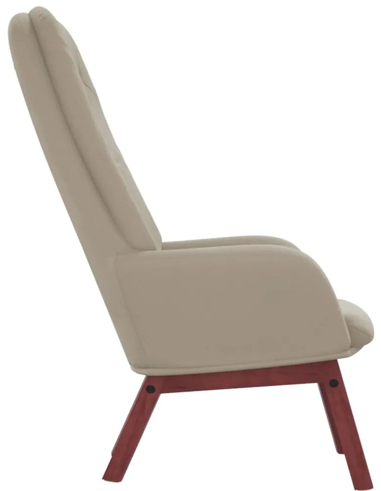 Cadeira de descanso veludo cinzento-claro