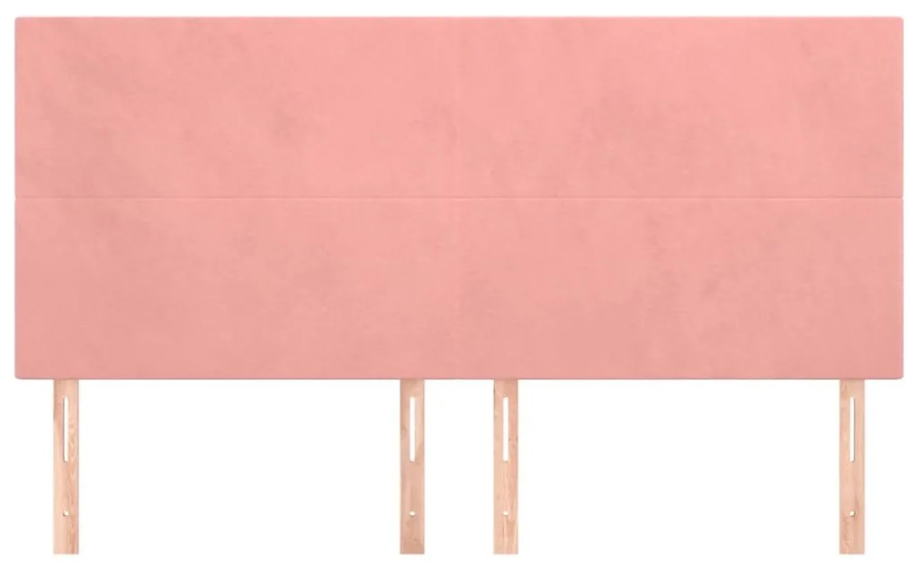 Cabeceira de cama 4 pcs veludo 80x5x78/88 cm rosa
