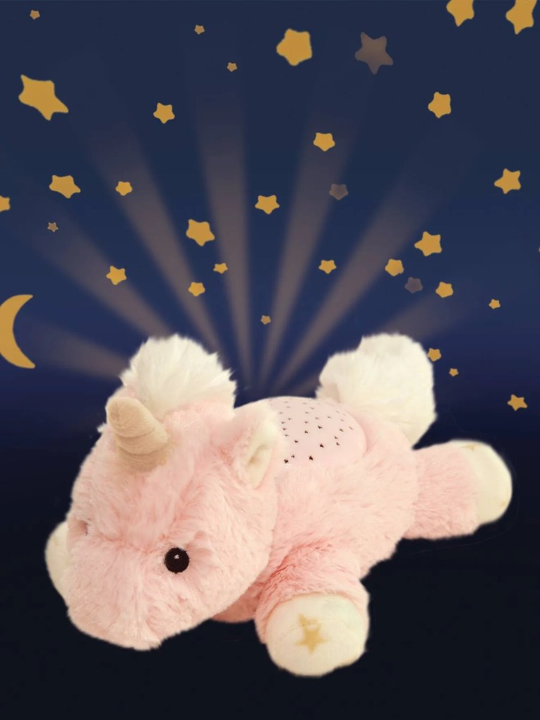 Luz de presença com projeção de estrelas, CLOUD B Dreams Buddies rosa claro liso com motivo