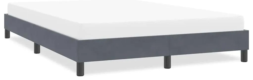 vidaXL Estrutura de cama sem colchão 140x210 cm veludo cinzento escuro