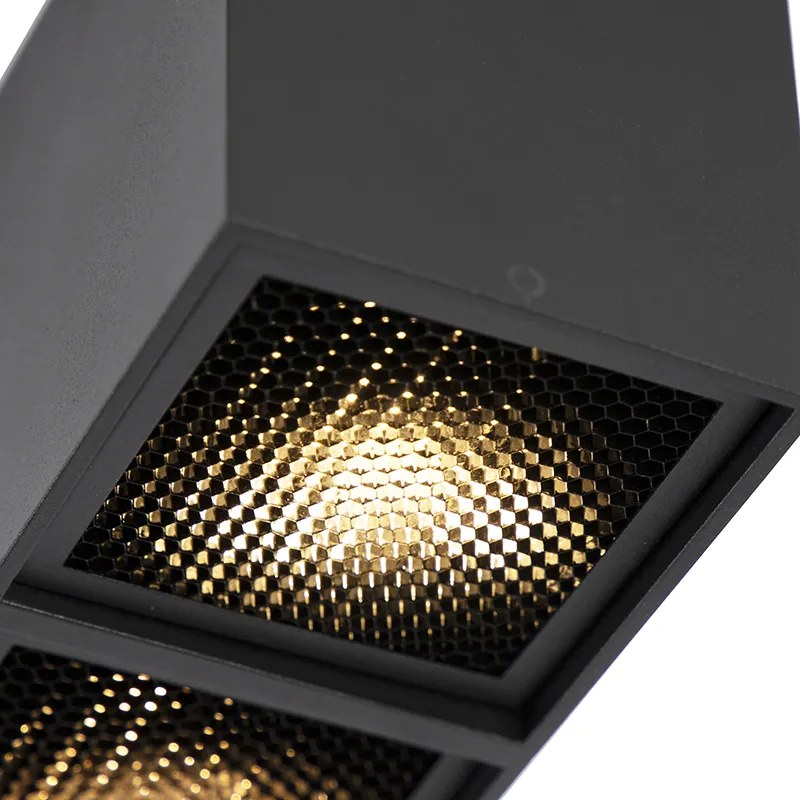 Foco design preto 2-luces - QUBO Honey Design