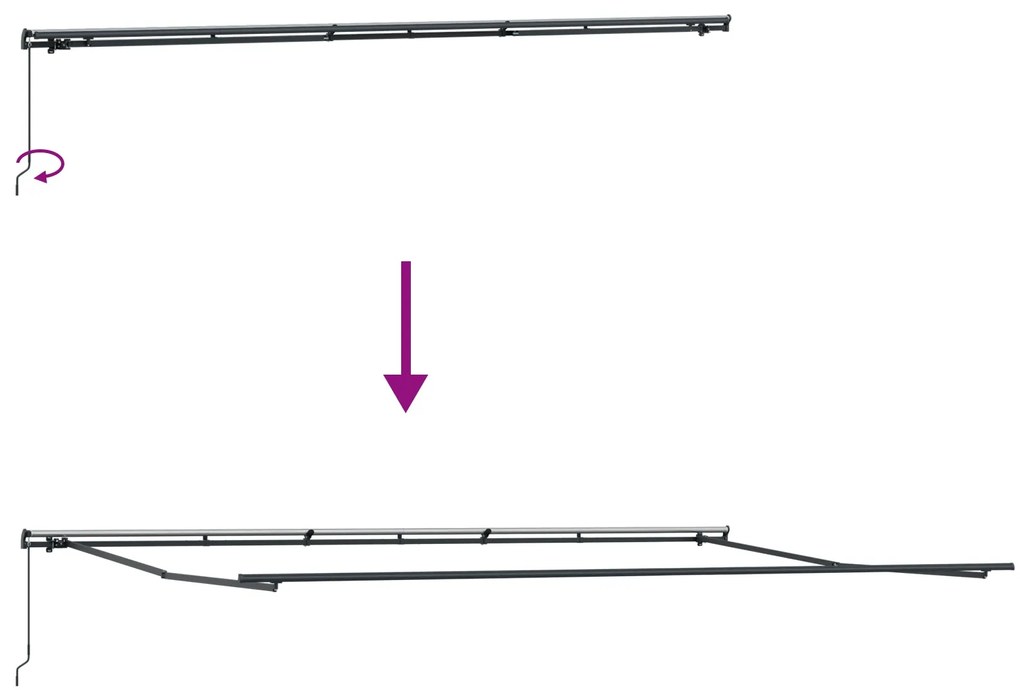 Toldo Retrátil Manual Vermelho 600x300 cm, vidaXL Tecido de Substituiç