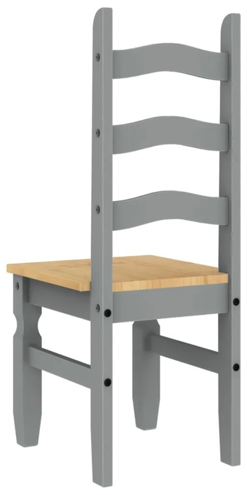 Cadeiras de jantar 2 pcs Corona 42x47x107 cm pinho maciço cinza