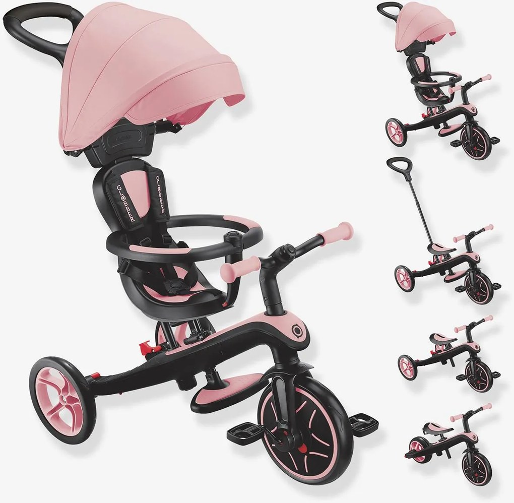 Triciclo evolutivo Explorer V3 4 em 2 GLOBBER rosa