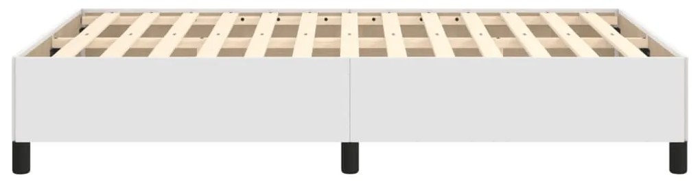 Estrutura de cama sem colchão 120x190cm couro do falso branco