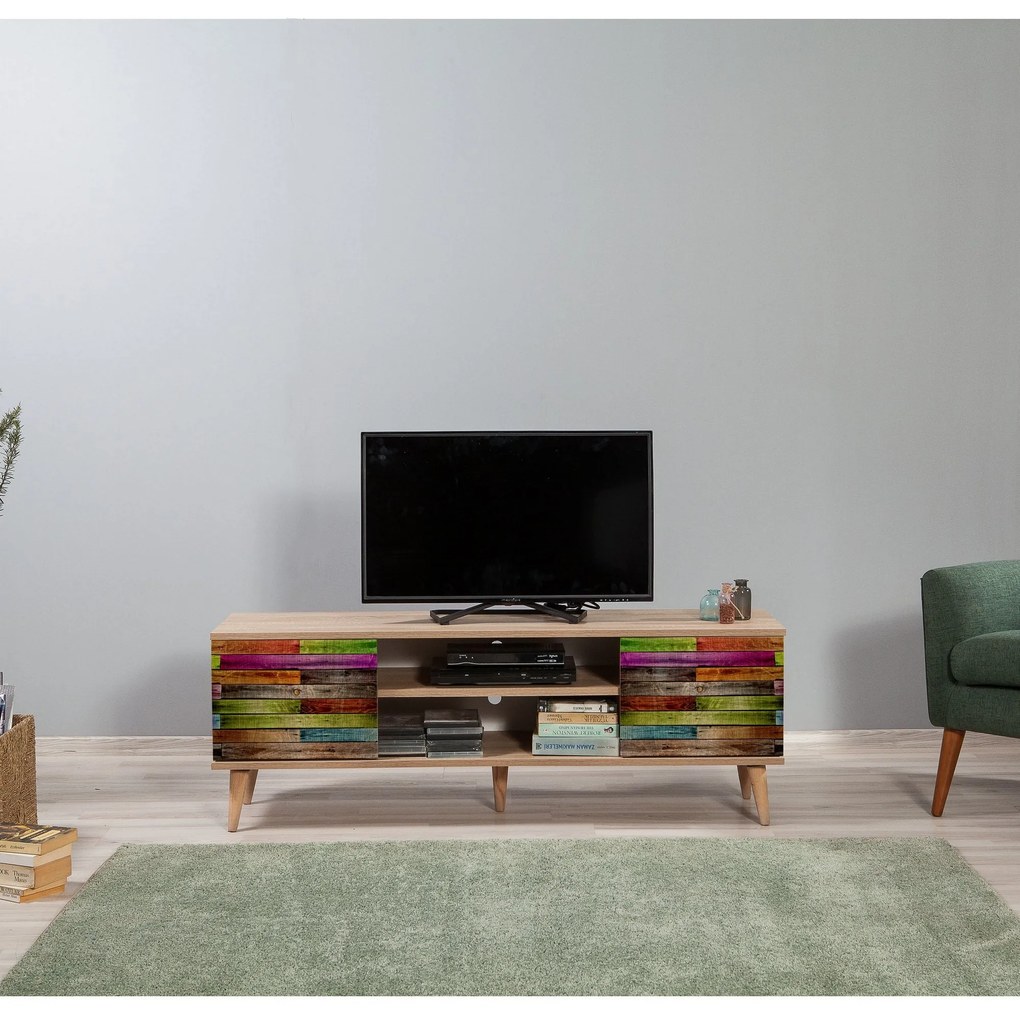 Móvel TV Truva – Carvalho Sonoma – 140x50x40 cm
