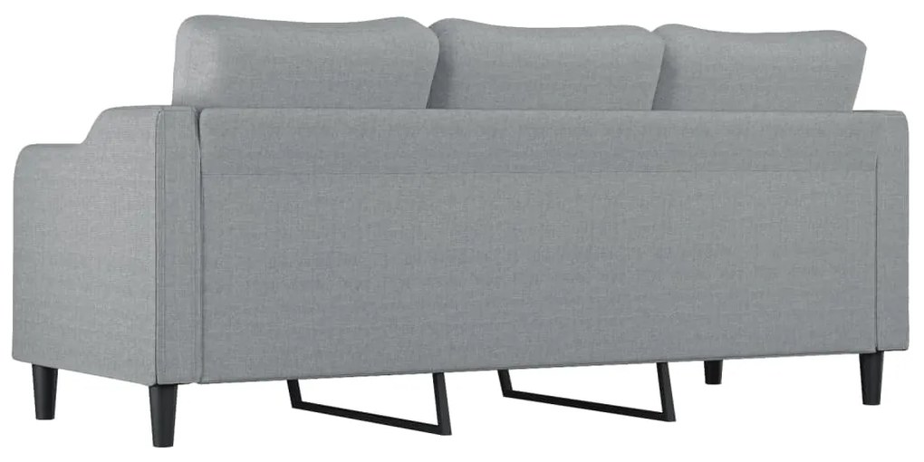 Sofá de 3 lugares 180 cm tecido cinza-claro