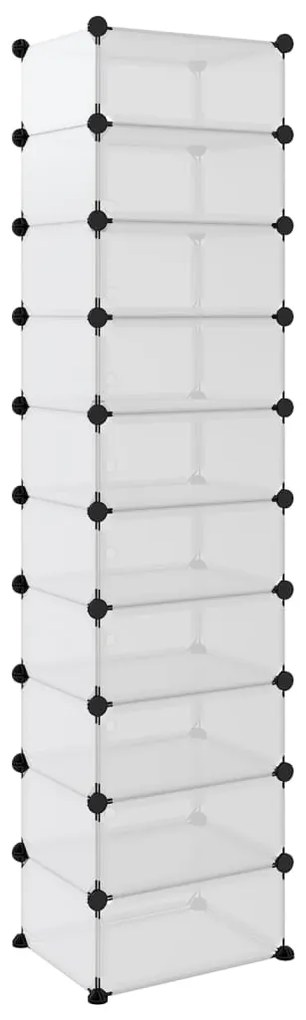 Sapateira 44x32x174 cm PP transparente