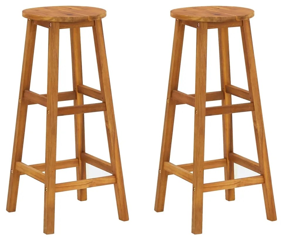 Conjunto de bar para jardim 3 pcs madeira de acácia maciça