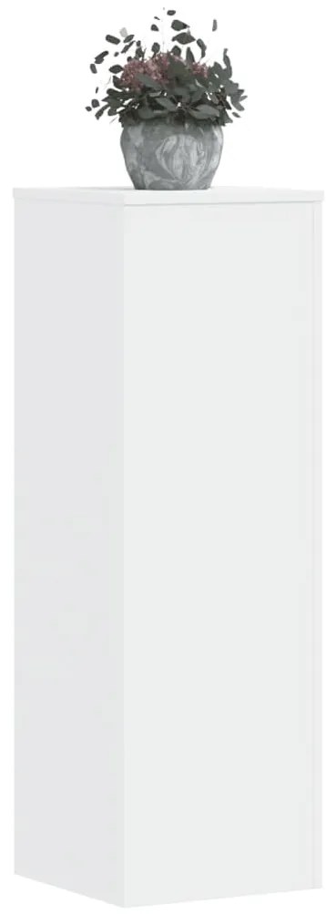 vidaXL Suportes para plantas 2pcs 33x33x100cm derivados madeira branco