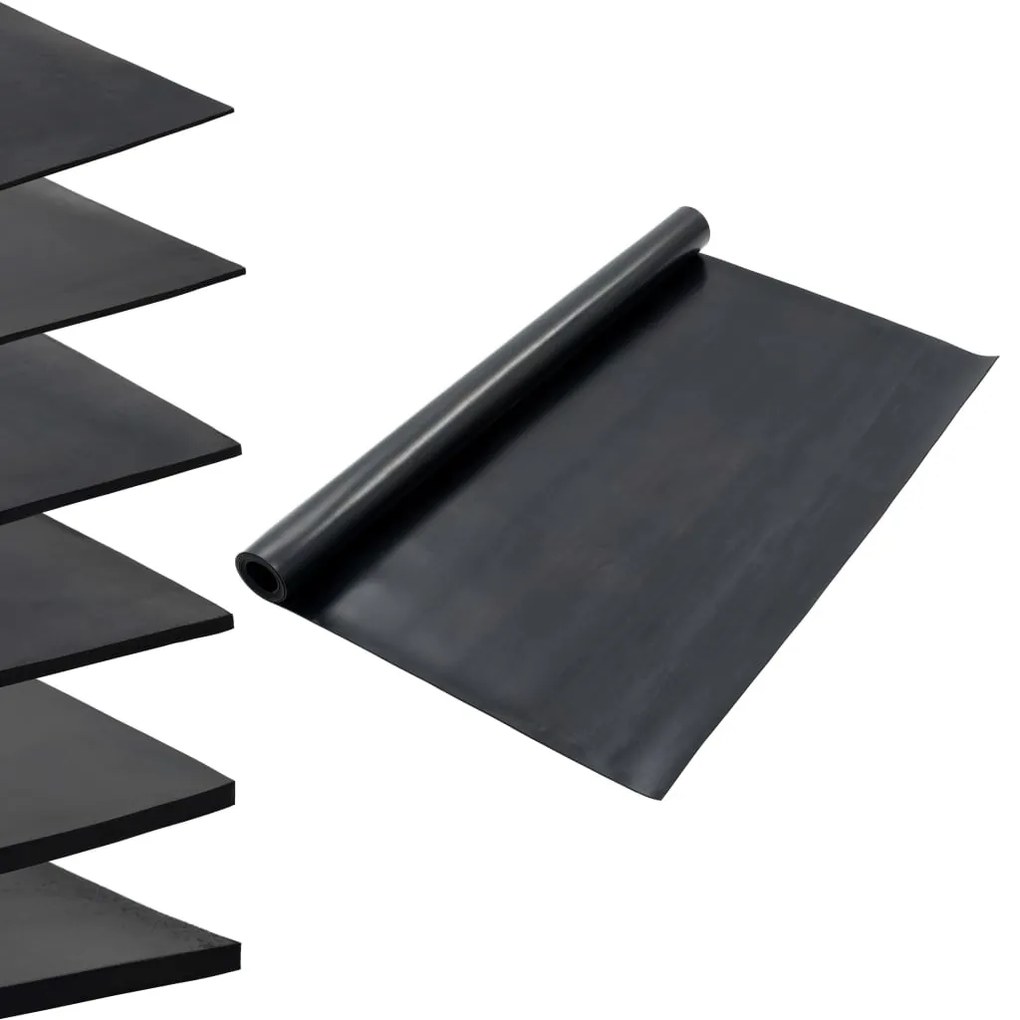 vidaXL Tapete de borracha antiderrapante liso 1,2x2 m 3 mm