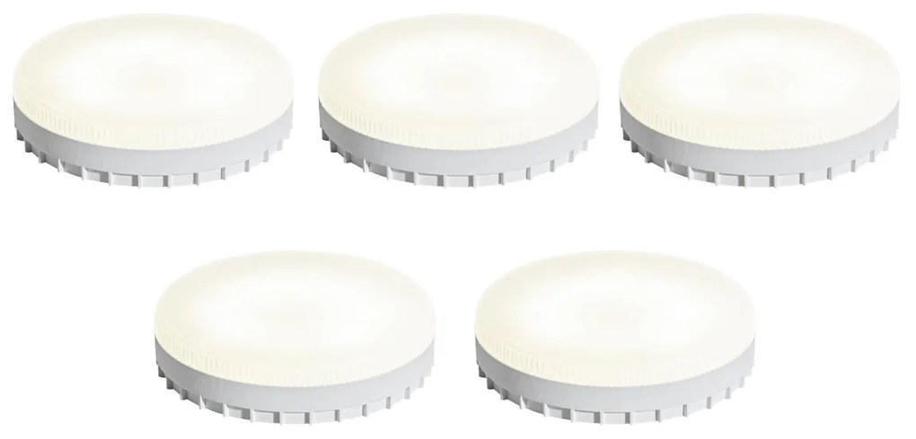 Conjunto de 5 Lâmpadas LED GX53 Dim to Warm de 3 passos 7W 750 lm 2700K-4000K