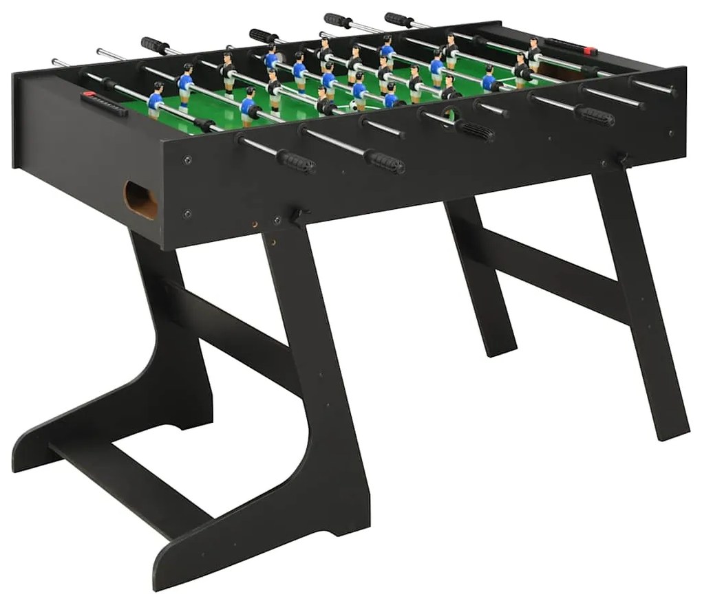 Mesa de matraquilhos dobrável 121x61x80 cm preto