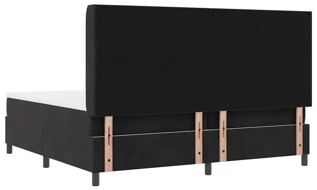 Camas Box com Colchão vidaXL Preto 200x200 cm Veludo
