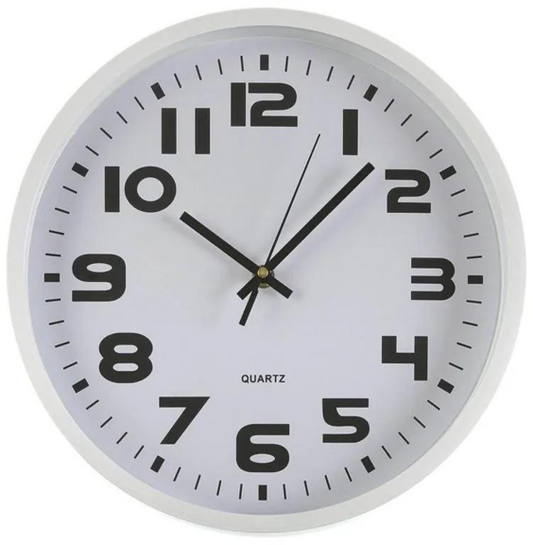 Relógio de Parede Plástico (4,2 x 30,5 x 30,5 cm) Branco