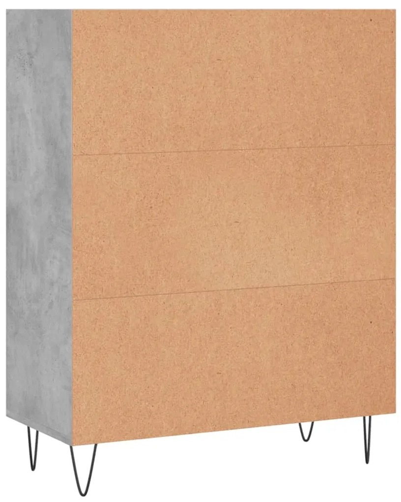 Estante 69,5x32,5x90 cm derivados de madeira cinzento cimento