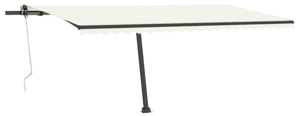 Toldo automático com LED e sensor de vento 500x350 cm cor creme