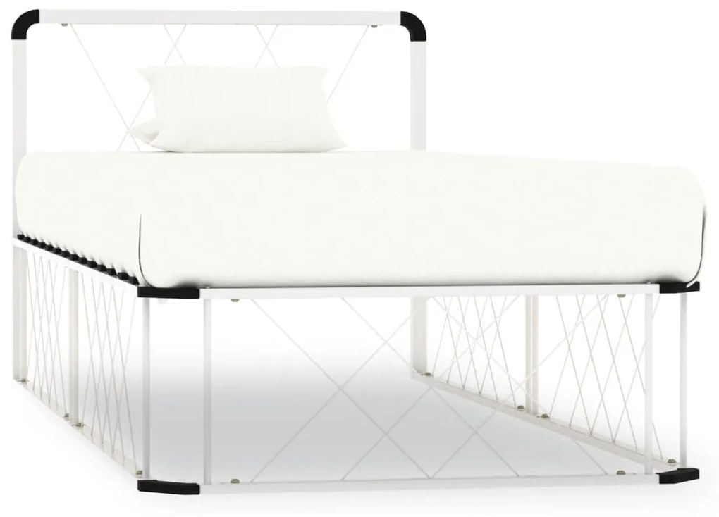 284581 vidaXL Estrutura de cama 100x200 cm metal branco