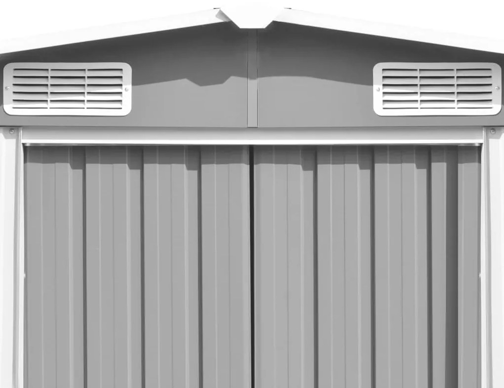 Abrigo de jardim 257x990x181 cm aço galvanizado cinzento