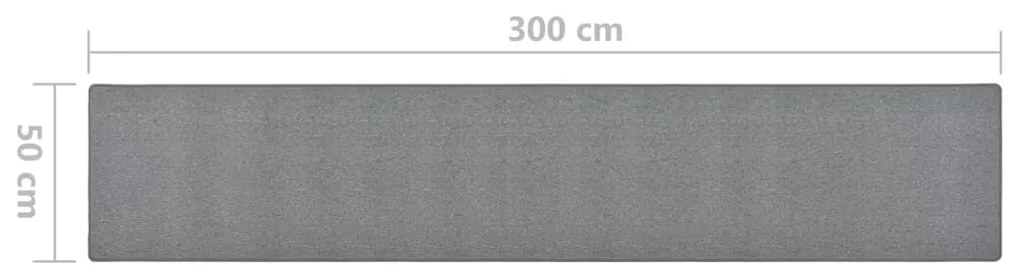 Tapete/passadeira 50x300 cm cinzento-escuro