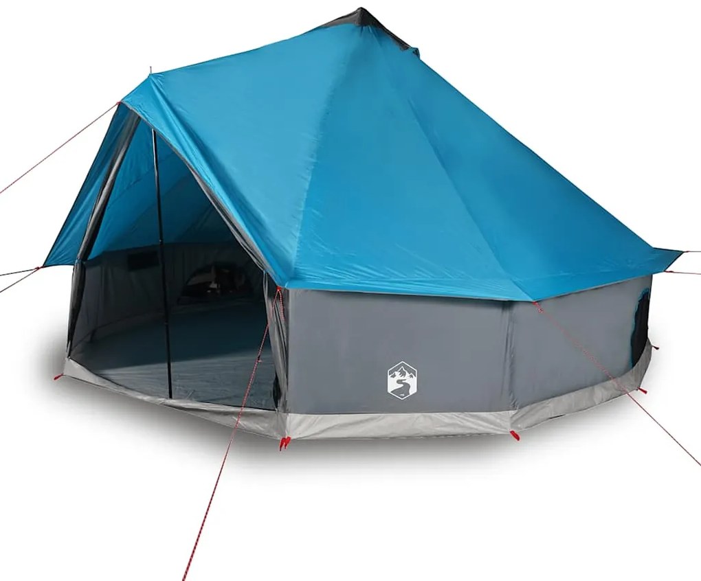 Tenda familiar tipi para 6 pessoas impermeável azul