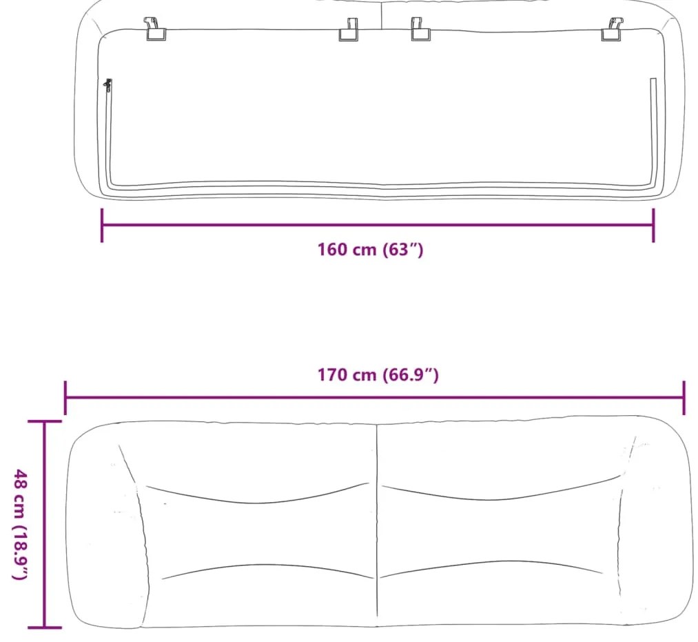 Almofadão de cabeceira 160 cm couro artificial branco